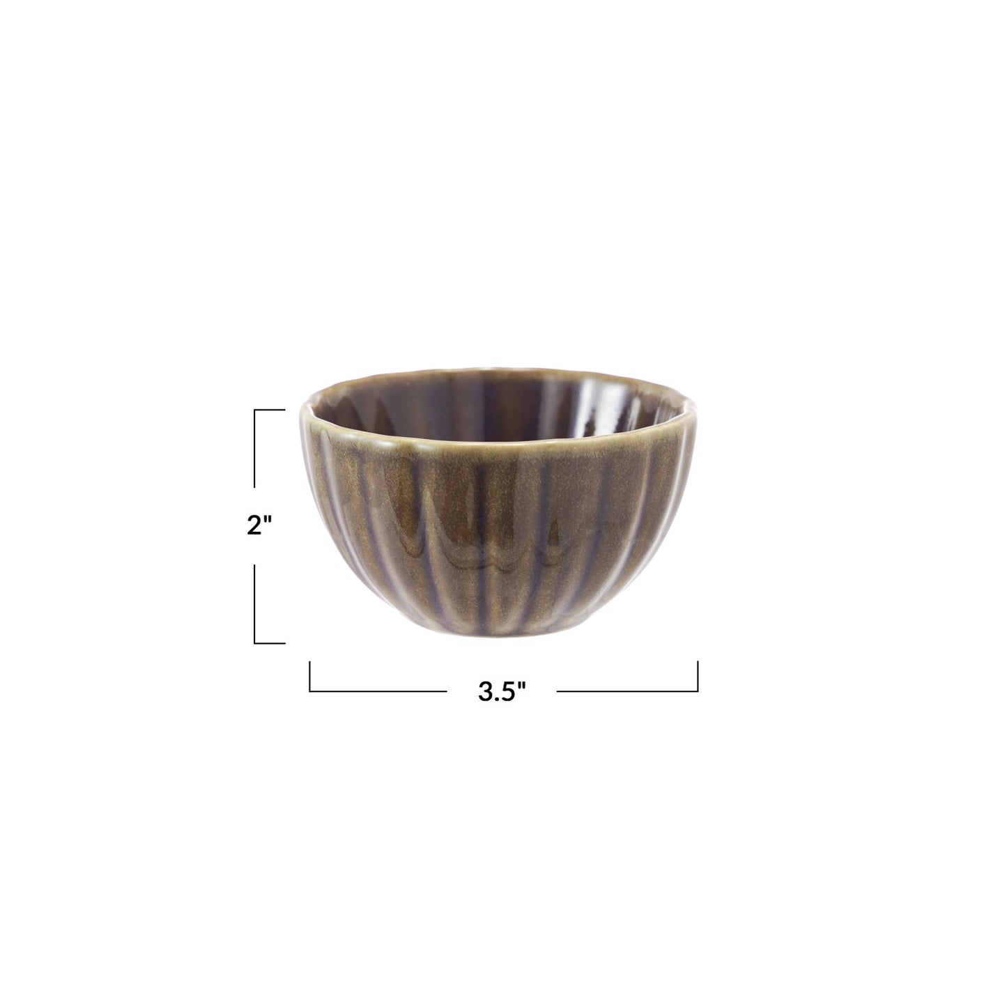Stoneware Ribbed Bowl