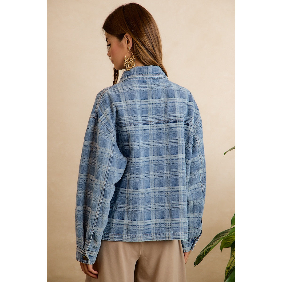Patterned Denim Jaceket