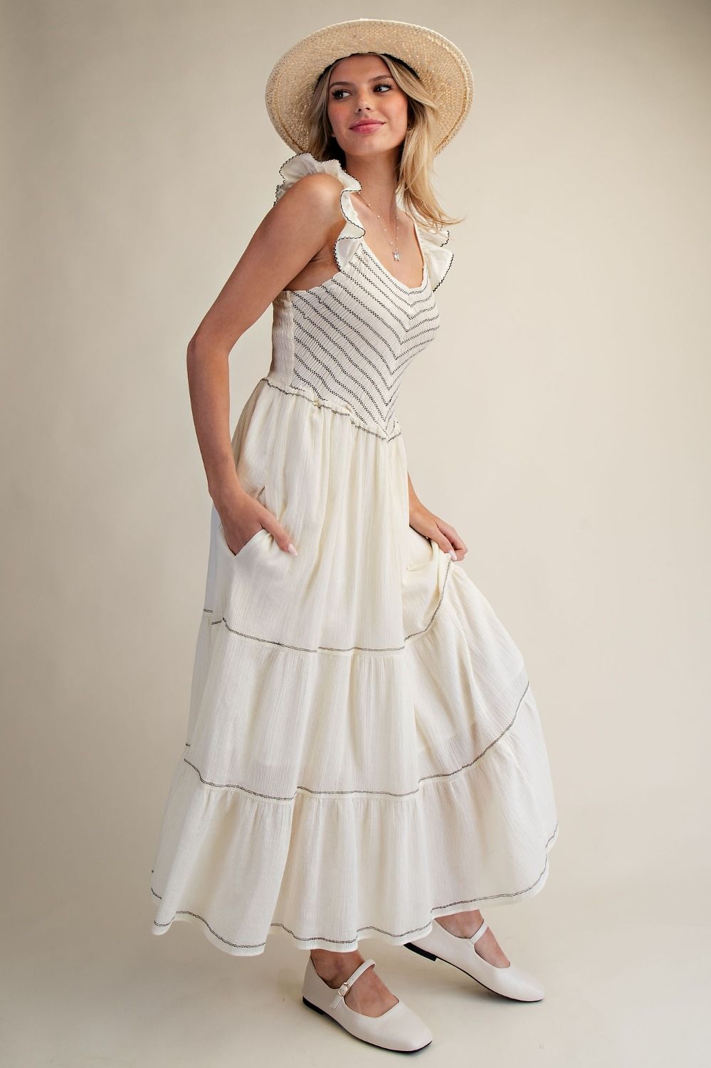 Smocked Tiered Dress