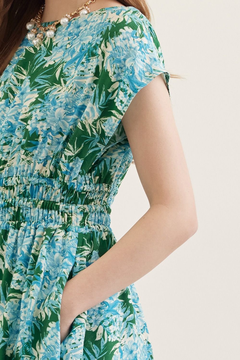 Botanical Charm Midi Dress
