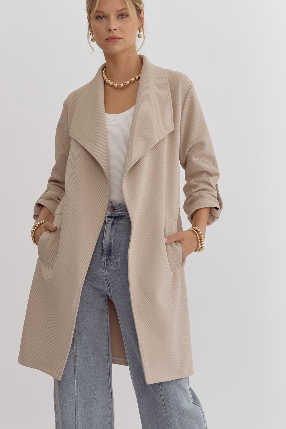 Solid Textured Coat