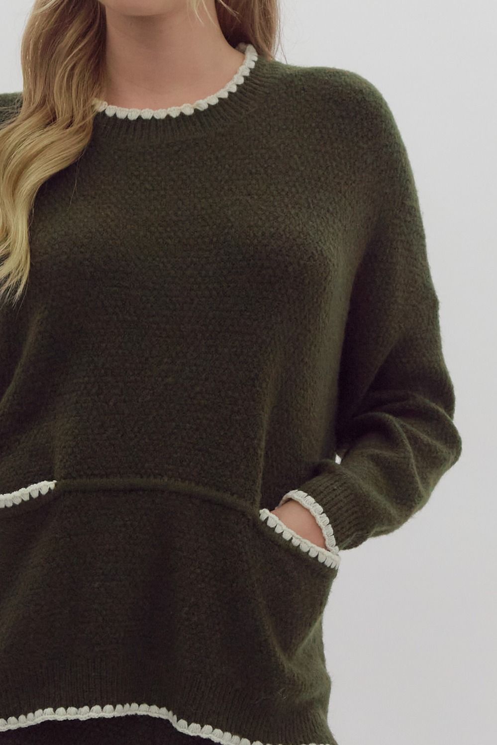 Knitted Top - Olive