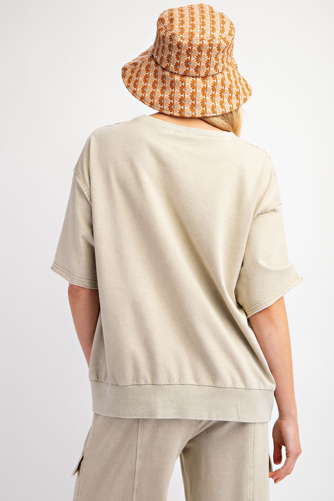 Mineral Washed Terry Knit Top