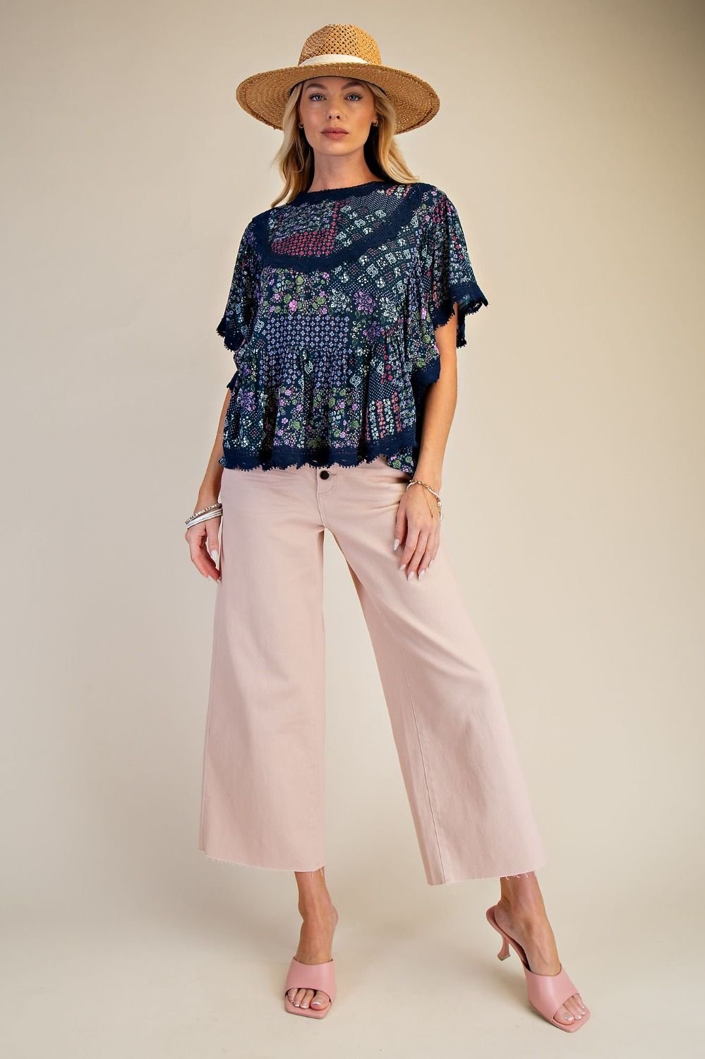 Patchwork Top - Blue