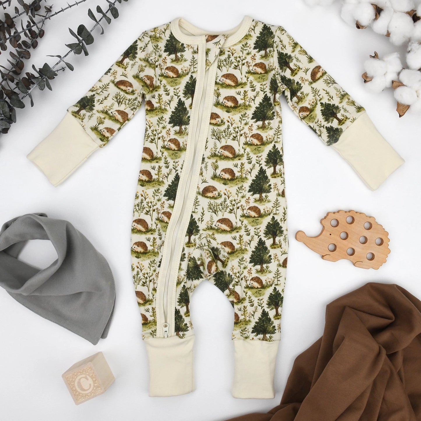 Organic Cotton Onesie - Hedgehog