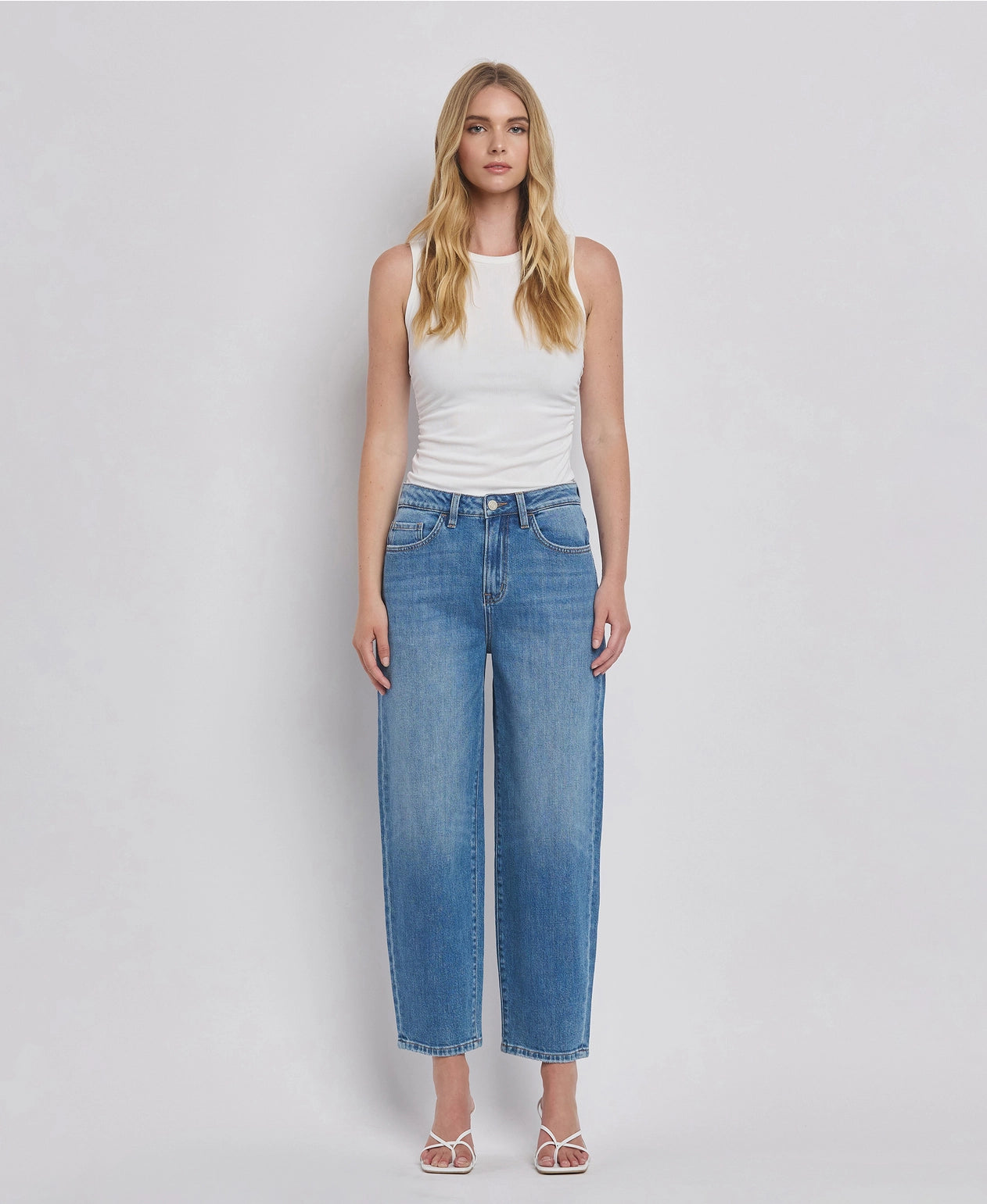 Super High Rise Barrel Leg Jeans