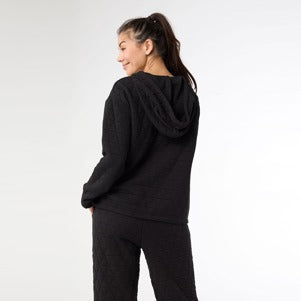Quilt Hoodie - Black