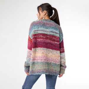 Madge Multi Stripe Loose Ombre Sweater