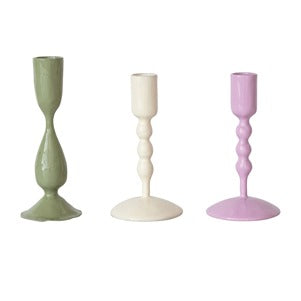 Enameled Taper Candle Holders