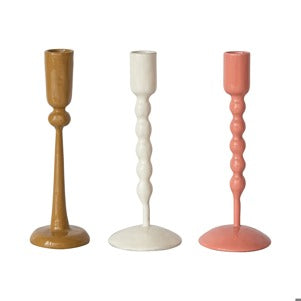 Enameled Taper Candle Holders