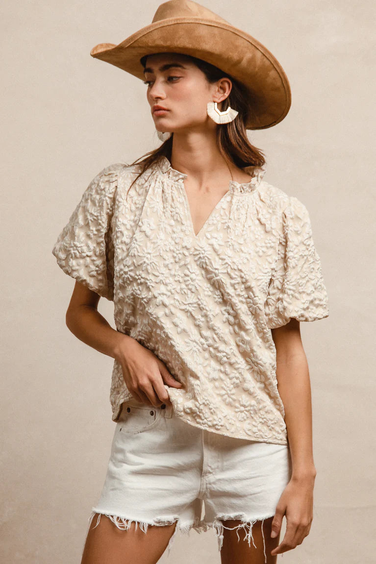 Floral Pattern Texture Top