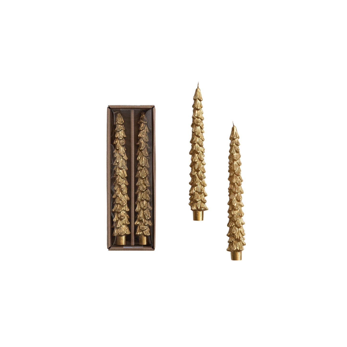 Unscented Tree Shaped Taper Candles in Box