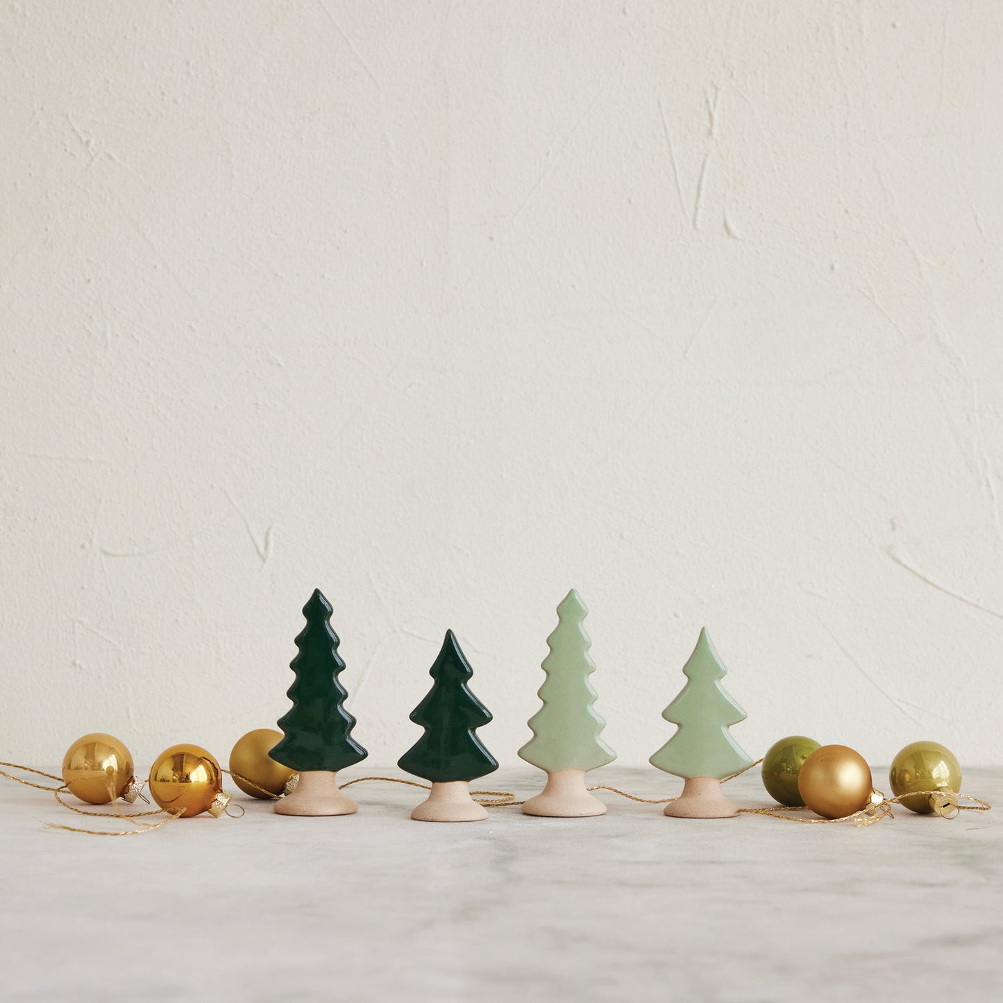 Stoneware Tree with Unglazed Base - 2 Sizes/2 Colors