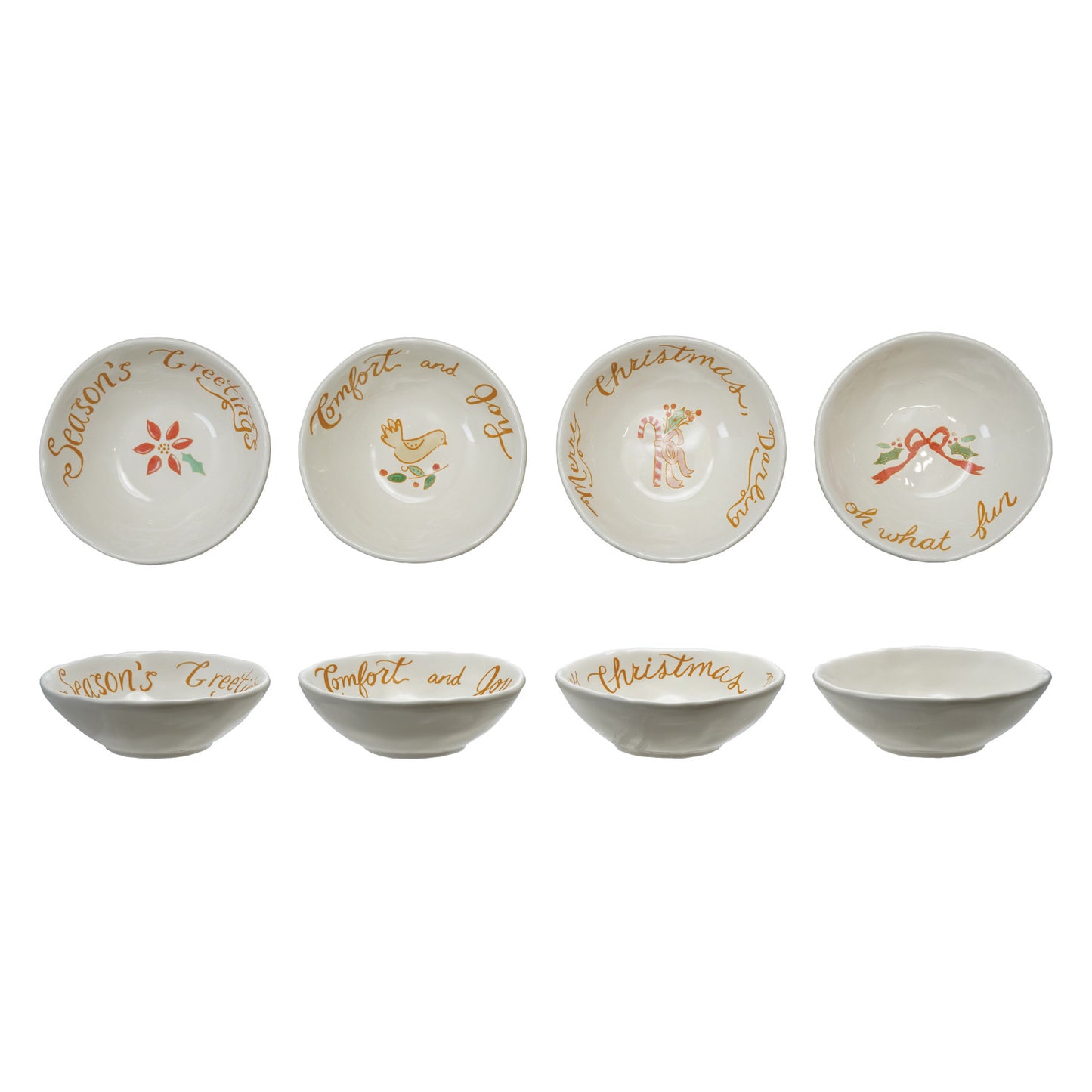 Stoneware Bowl with Holiday Saying/Image