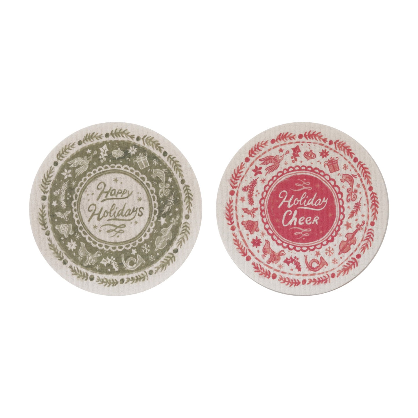 Holiday Reusable Cellulose Sponge Cloth