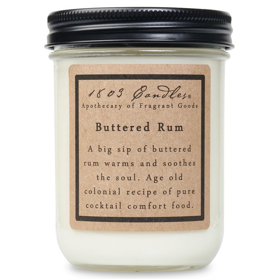 1803 Candle - Buttered Rum - 14 oz. Glass Jar