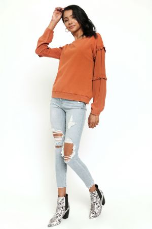 Ruffled Sleeve Top