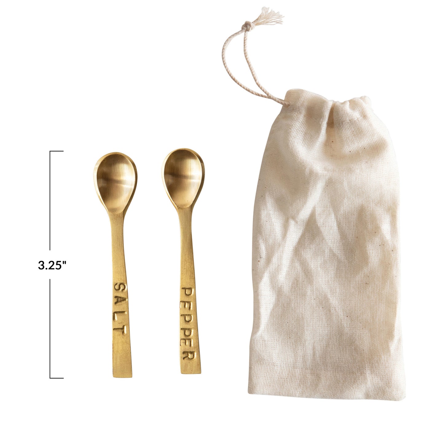 Salt and Pepper Spoons, Set of 2