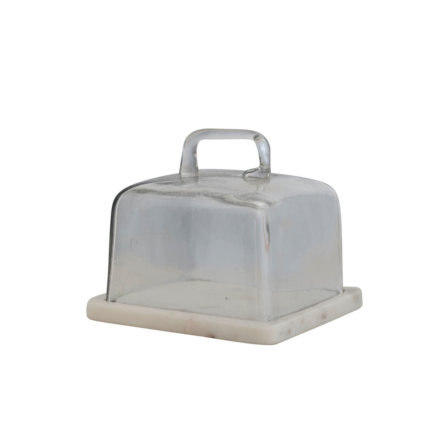 Glass Cloche w/ White Marble Base