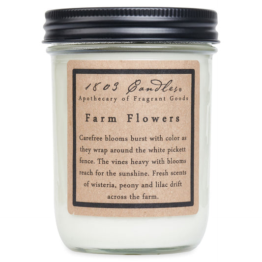 1803 Candle - Farm Flowers - 14 oz. Glass Jar