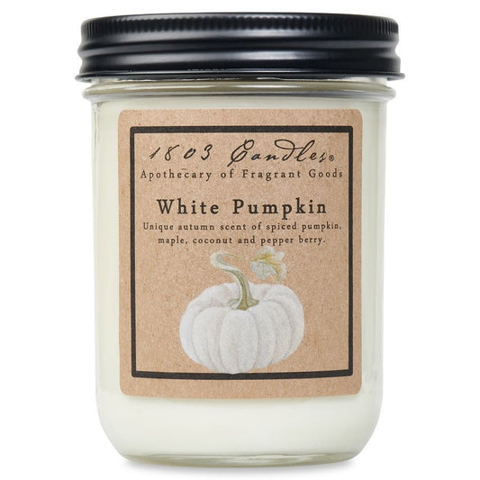 1803 Candle - White Pumpkin - 14 oz. Glass Jar