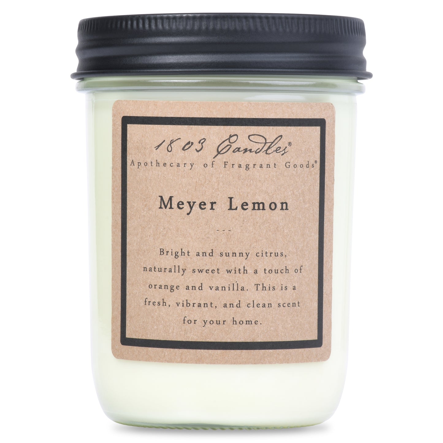 1803 Candle - Meyer Lemon - 14 oz. Glass Jar