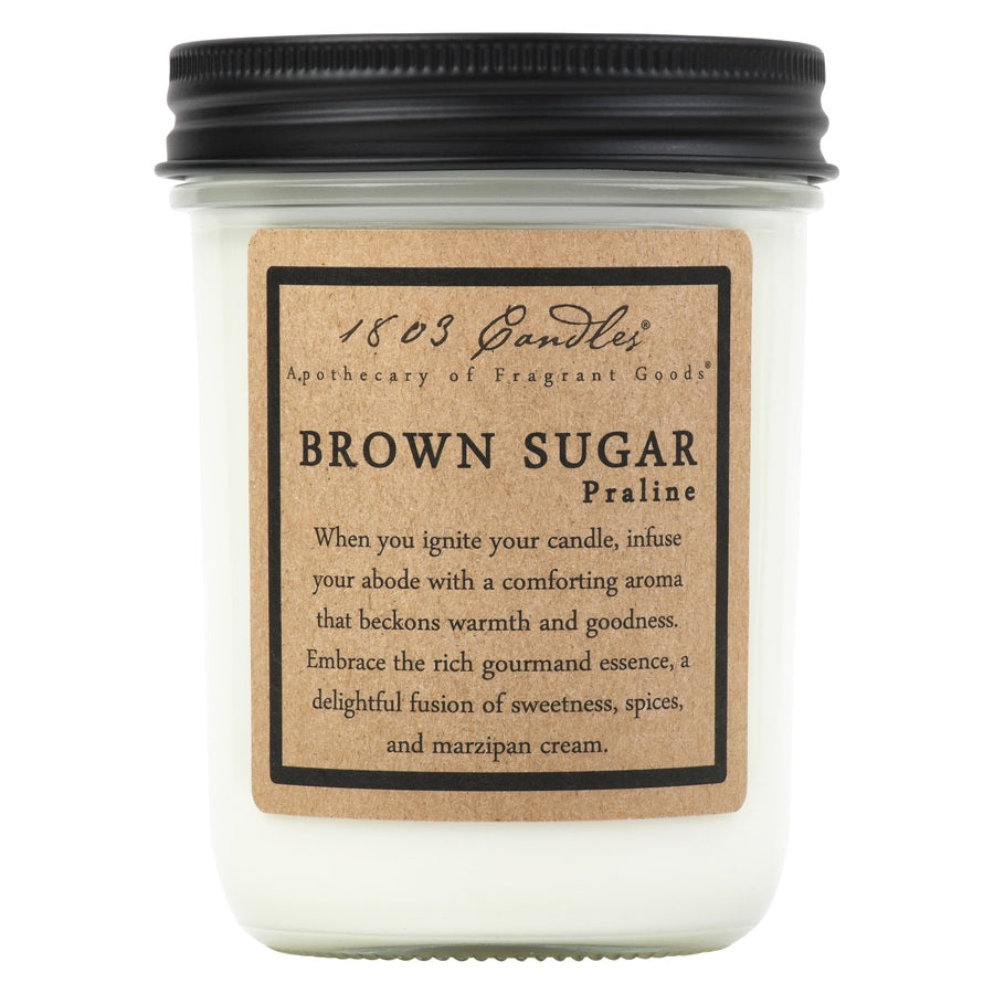 1803 Candle -  Brown Sugar Praline - 14 oz. Glass Jar