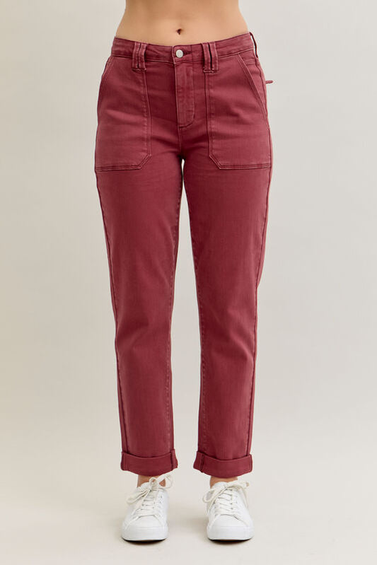 Judy Blue HW Aurora Weekender Cuffed Jeans