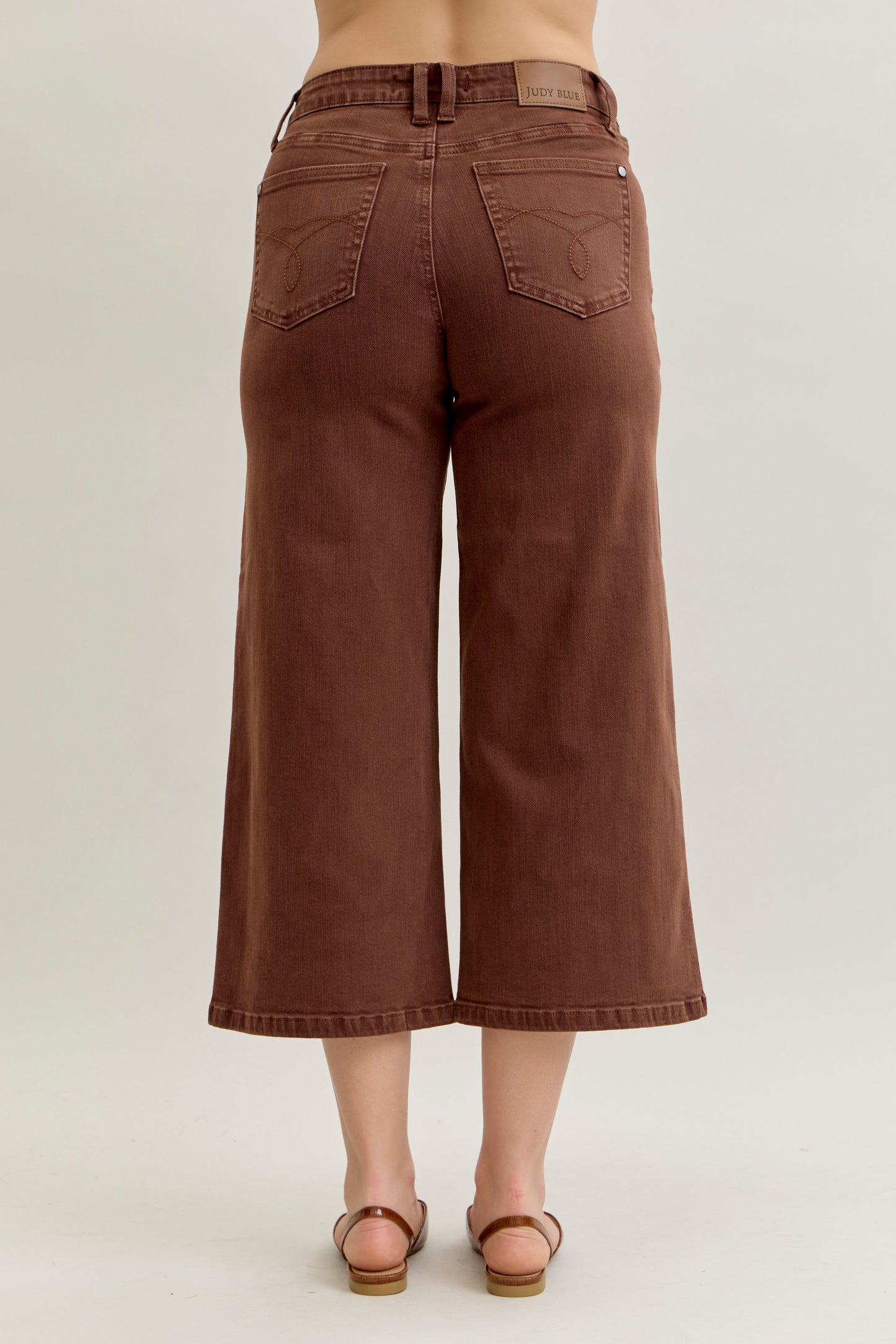 Judy Blue MR Wide Crop Utility Pocket Jeans