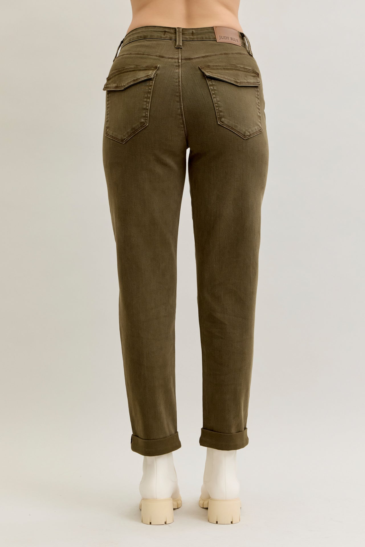 Judy Blue HW Aurora Weekender Garment Dyed Cuffed Jeans