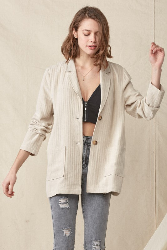 Oversized Double Pocket Blazer