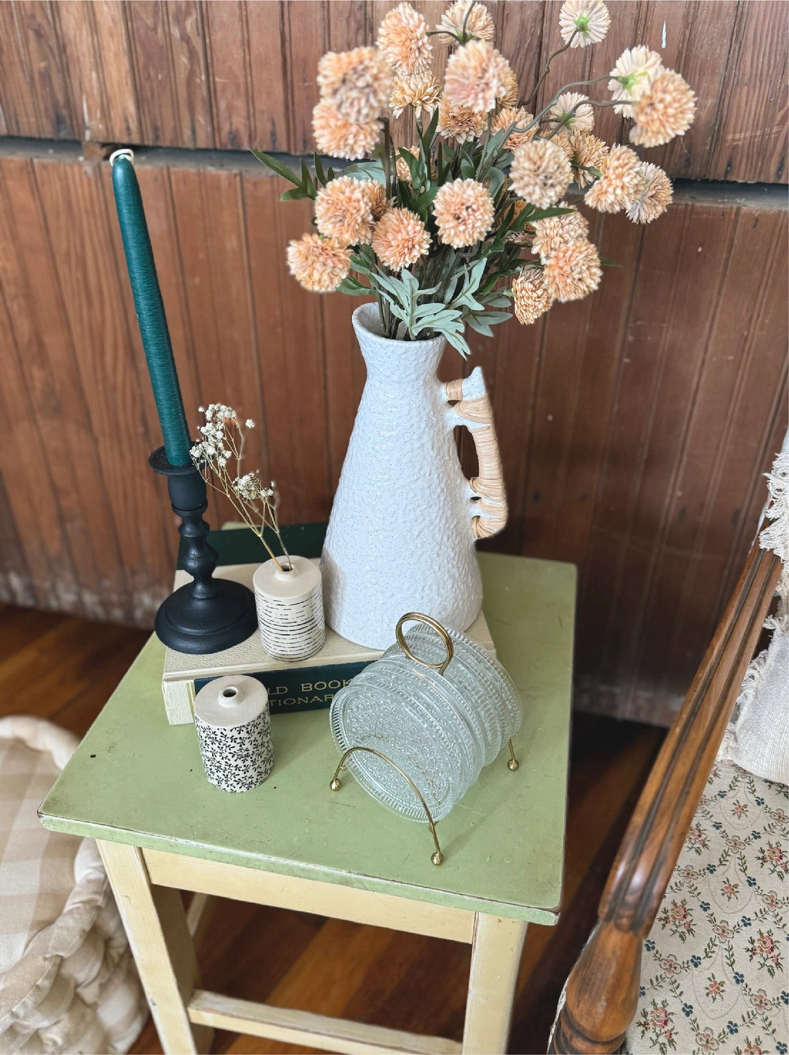 Glass Coaster Caddy Set