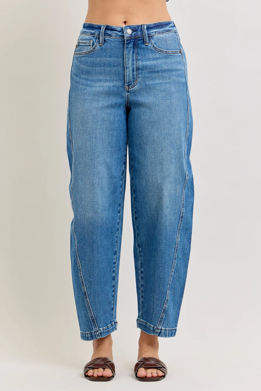 Judy Blue HW Barrel Rigid Magic Jeans