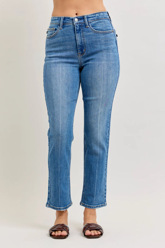 Judy Blue HW Ankle Straight Jeans