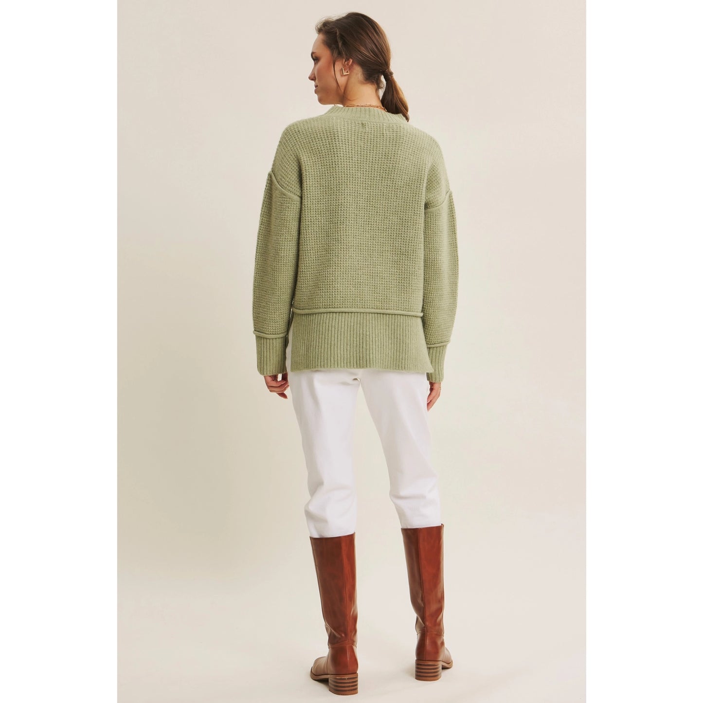 Brushed Waffle Sweater