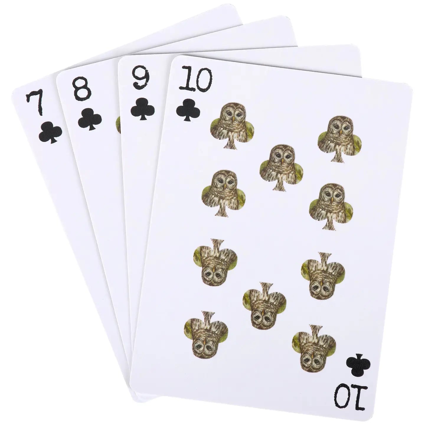 Owls Playing Cards