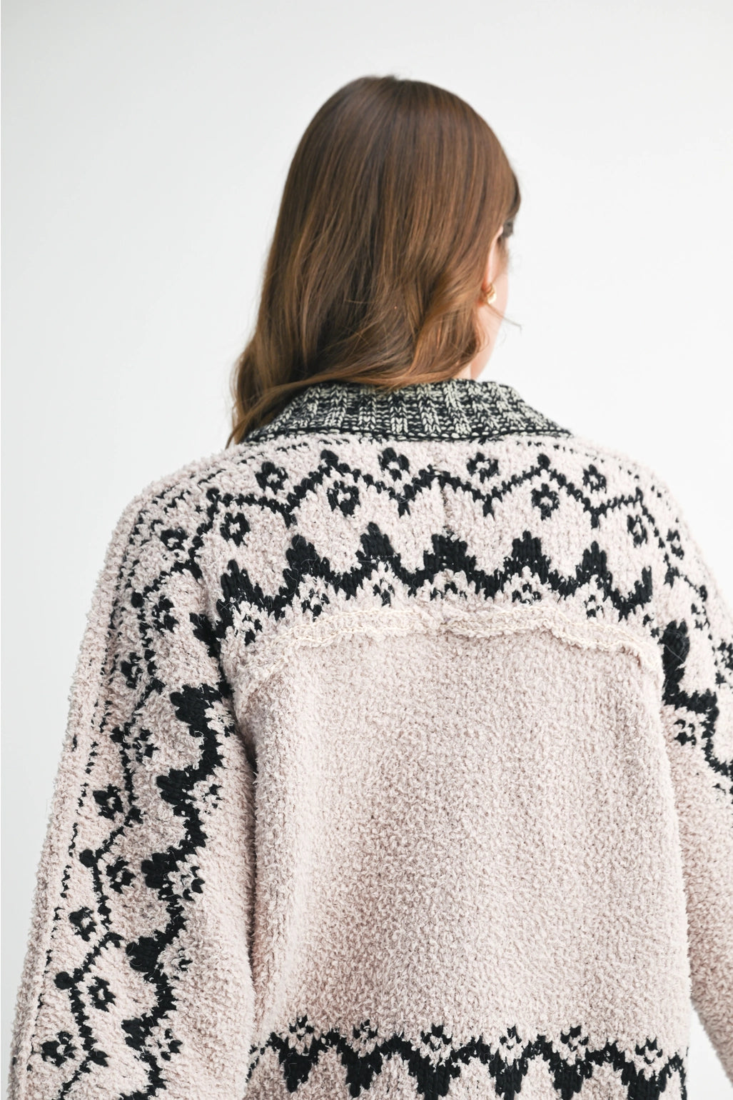 Boho Knit Button-Front Cardigan