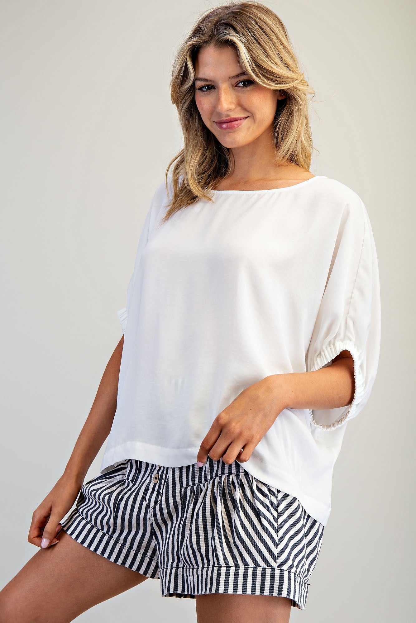 Solid Dolman Sleeve Top