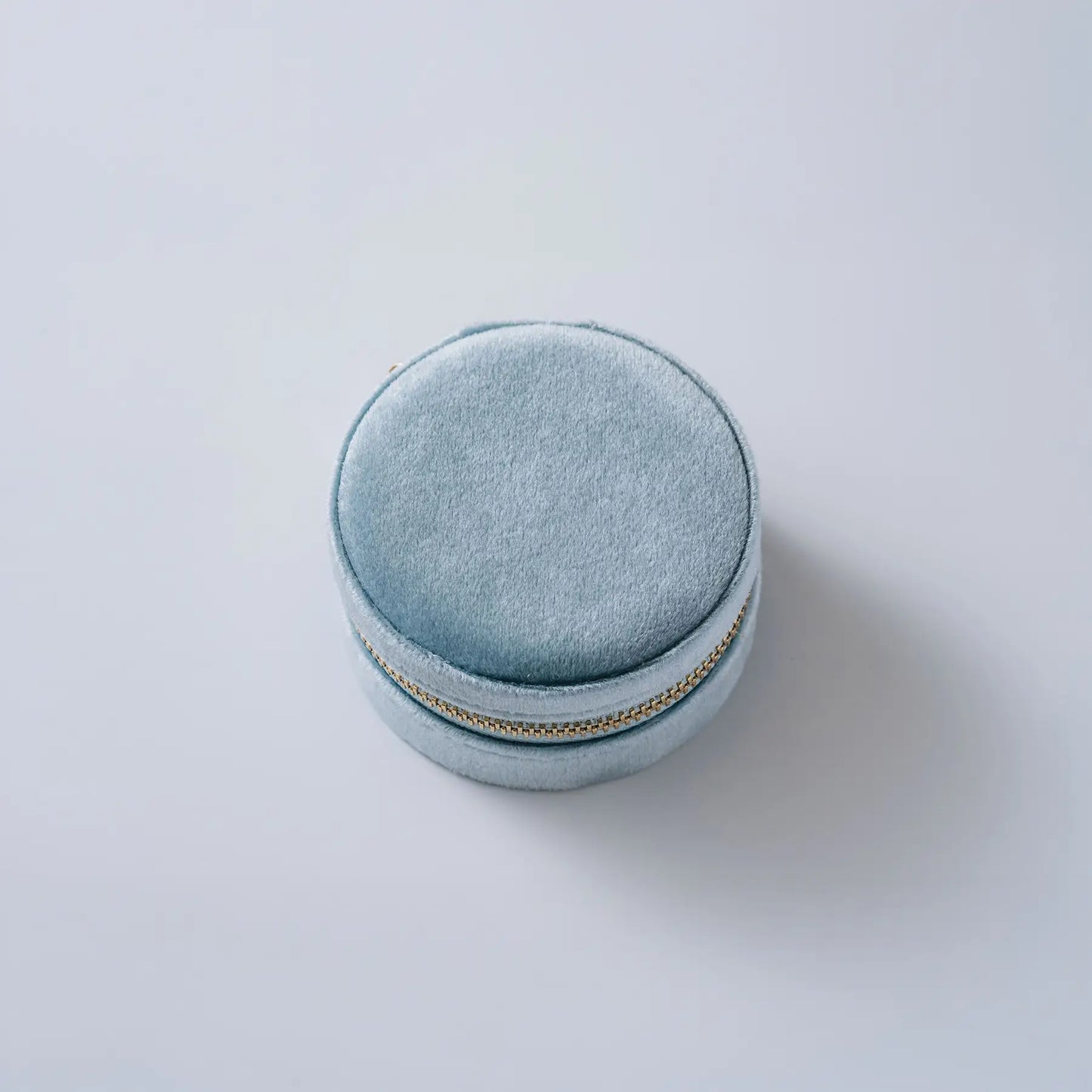 Round Velvet Jewelry Box Case - 8 Colors