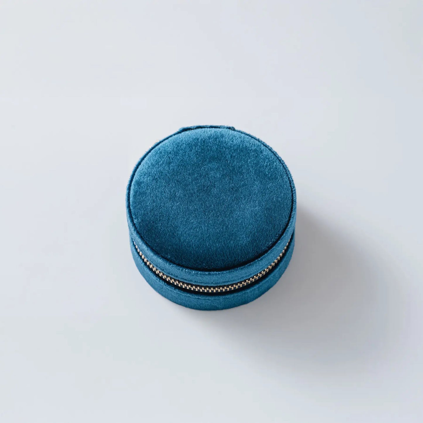 Round Velvet Jewelry Box Case - 8 Colors
