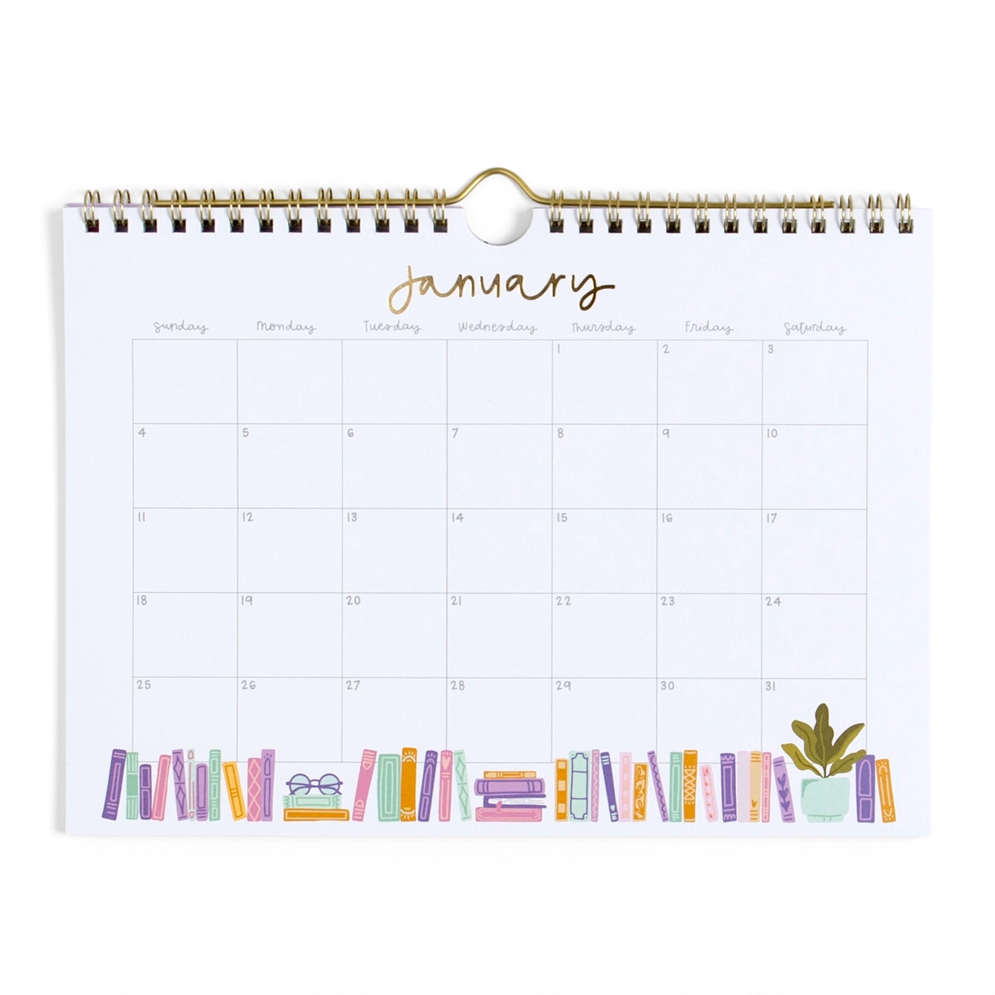 Book Lover's 2026 Spiral Hanging Wall Calendar