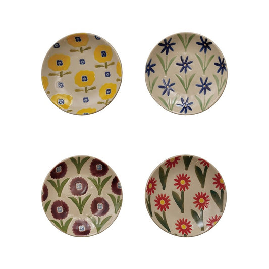 Stoneware Floral Plate