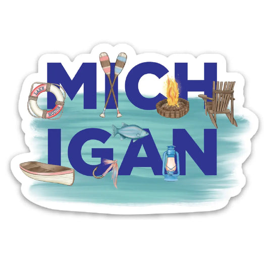 Michigan Lake Emblems Die Cut Sticker