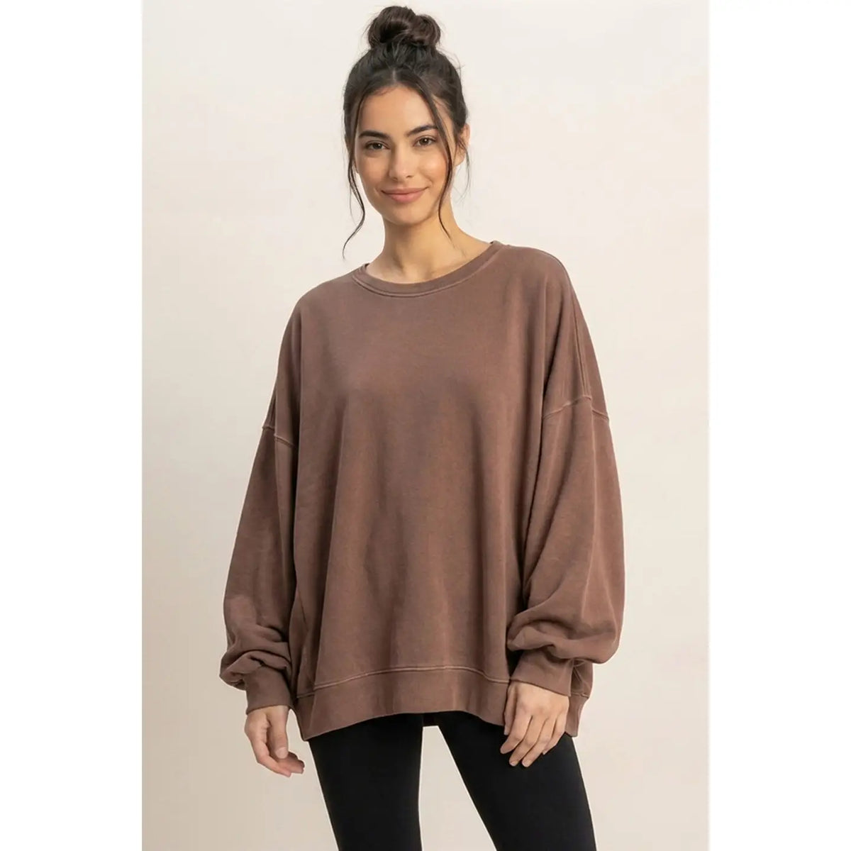 Oversized Raw Edge Sweatshirt