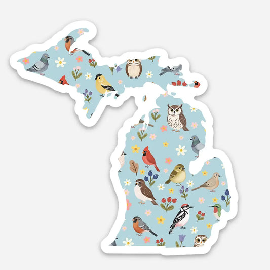 Michigan Birds Die Cut Sticker