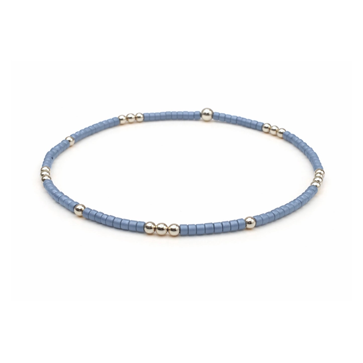 Newport Gold Filled Waterproof Bracelet in Denim Blue