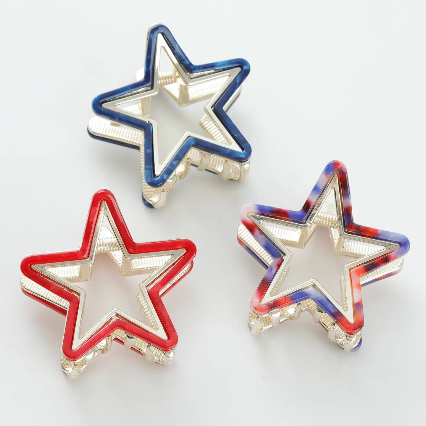 Americana Star Metal Claw Clip