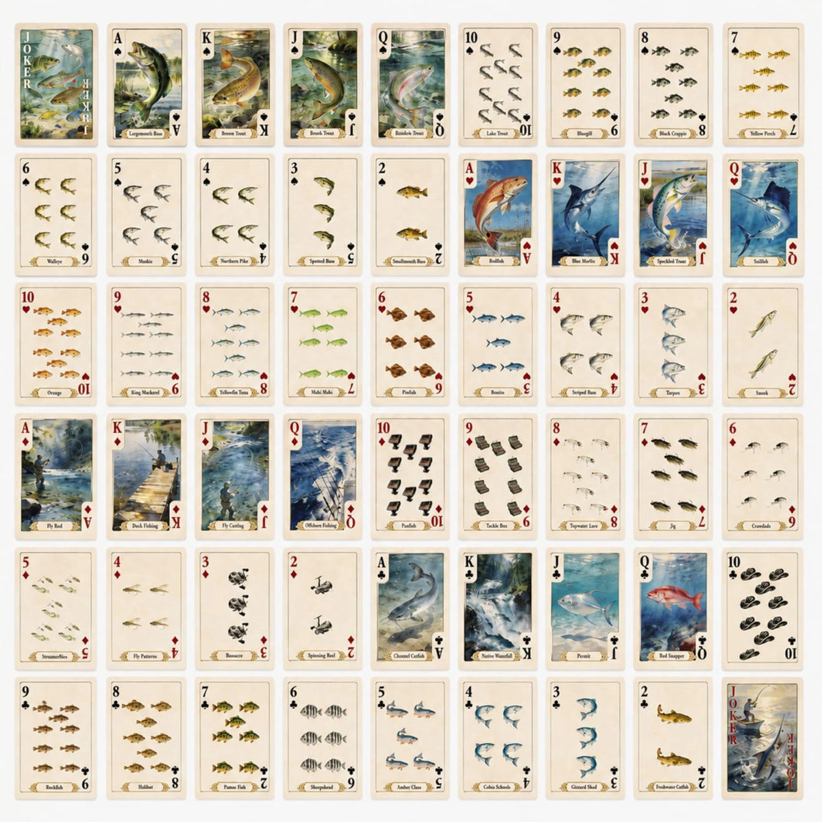 Fishing Playing Cards