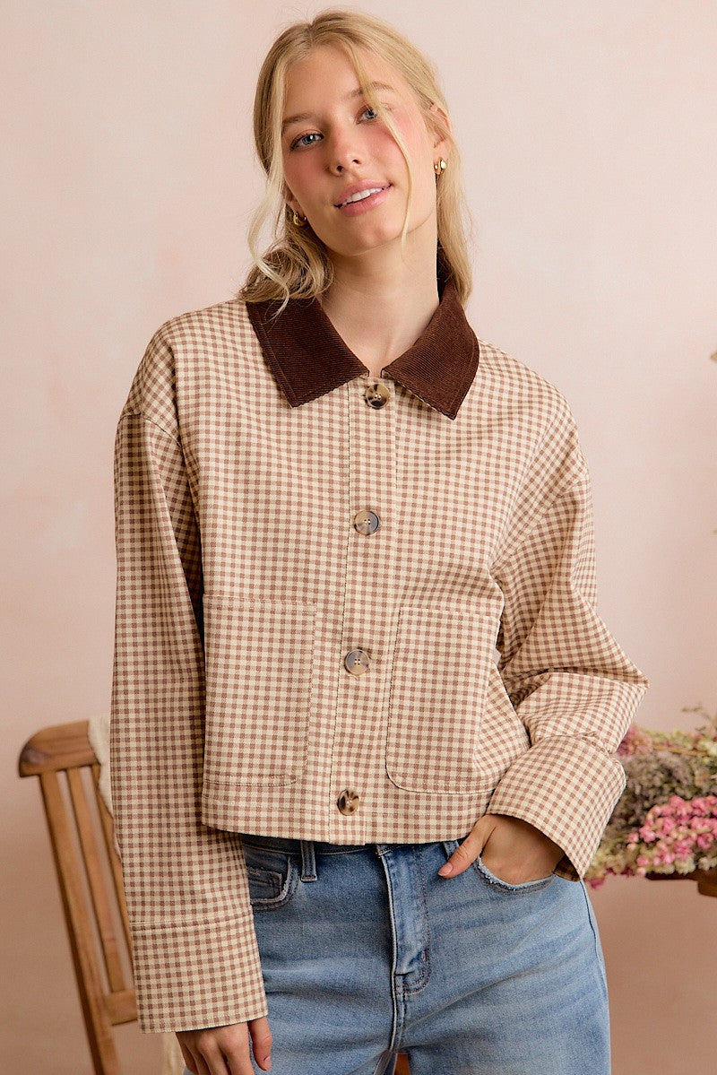 Gingham Print Jacket