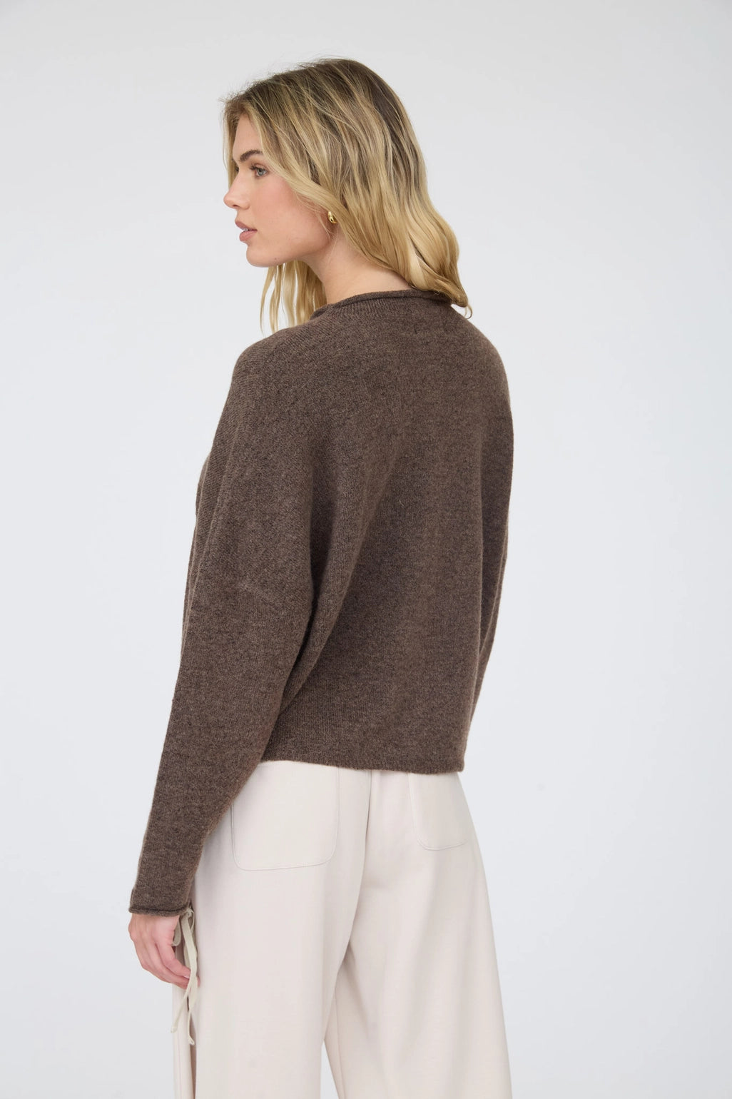 Lightweight Button Down Knit Cardigan - Dark Brown